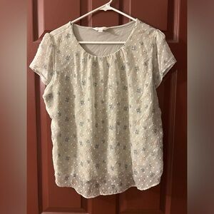 Lauren Conrad Blouse with flutter sleeves